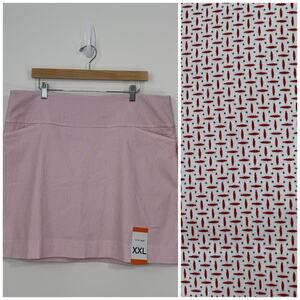NWT S.C. & Co Skort 360 Tummy Control Size XXL Coral Print Stretch Pockets